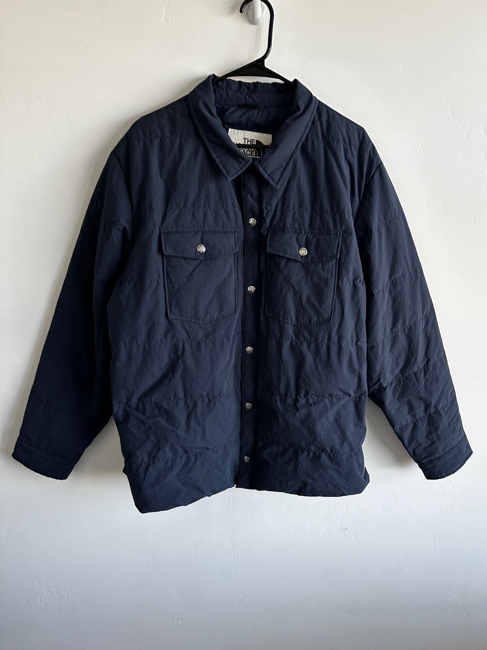 THE NORTH FACE Men's Down Sierra Snap Jacket Puffer Navy Blue - XXL